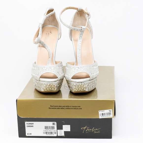 Thalia Sodi Womens Flor Peep Toe T-Strap Classic - Picture 8 of 8